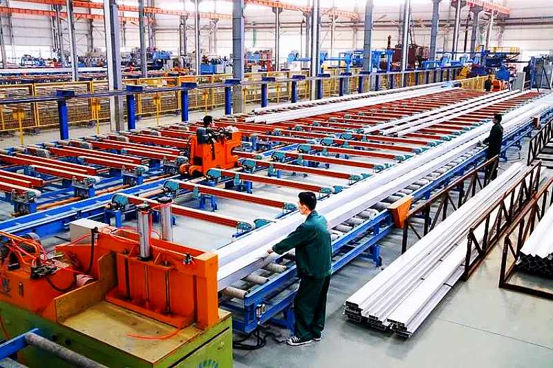 Aluminum profile extrusion cooling table