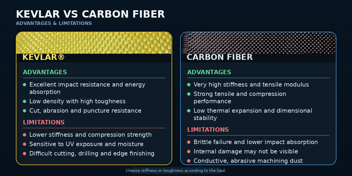 kevlar fiber vs carbon fiber